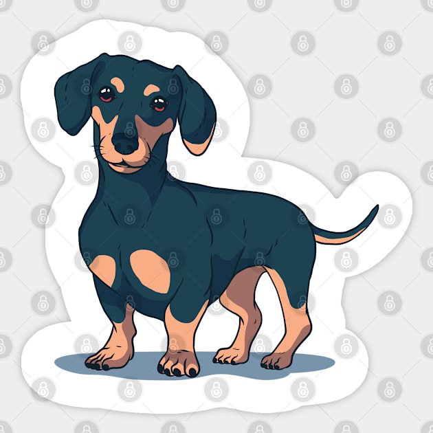 Dachshunds Sausage Dog Gift Sticker by qwertydesigns